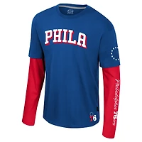 Unisex Stadium Essentials Royal Philadelphia 76ers Spectator 2fer Long Sleeve  T-Shirt