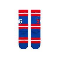 Chaussettes unisexes Stance Philadelphia 76ers Prep Stripe Crew