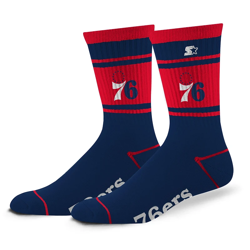Chaussettes unisexes Billboard Crew Starter Philadelphia 76ers