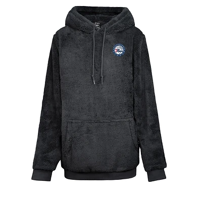 Sweat à capuche unisexe the Best World par Jill Martin surdimensionné noir Philadelphia 76ers
