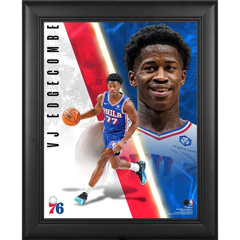 Collage Radiance encadré de VJ Edgecombe, Philadelphia 76ers, 33 x 41 cm
