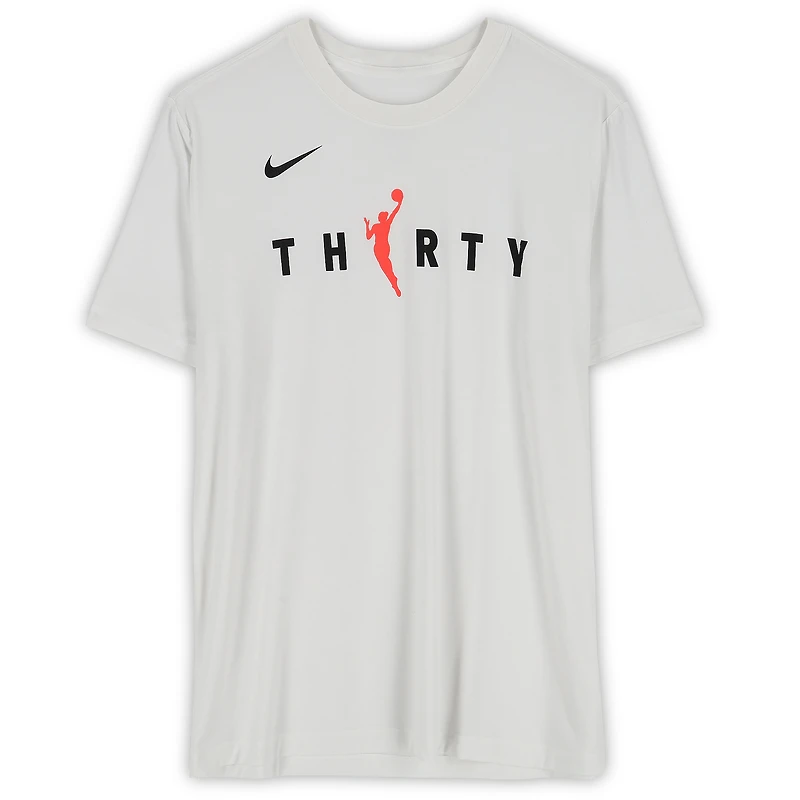 Maillot blanc à manches courtes Nike porté par VJ Edgecombe (Philadelphia 76ers) lors de la saison NBA 2025-2026 - Taille L