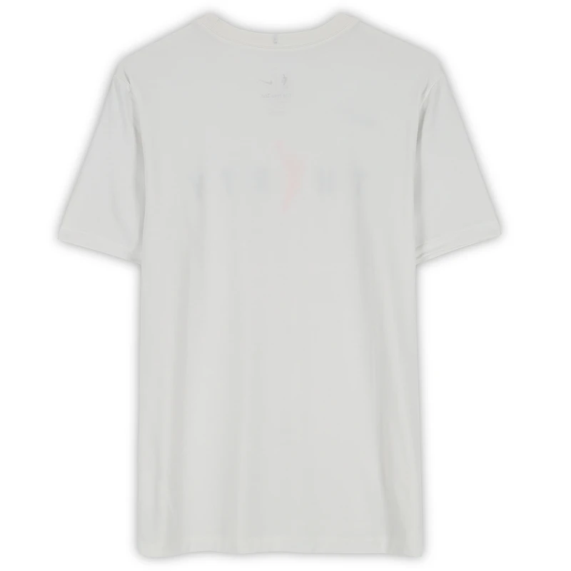 Maillot blanc à manches courtes Nike porté par VJ Edgecombe (Philadelphia 76ers) lors de la saison NBA 2025-2026 - Taille L