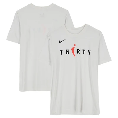 Maillot blanc à manches courtes Nike porté par VJ Edgecombe (Philadelphia 76ers) lors de la saison NBA 2025-2026 - Taille L