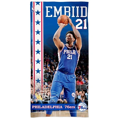 WinCraft Joel Embiid Philadelphia 76ers 30'' x 60'' Player Spectra - Serviette de plage