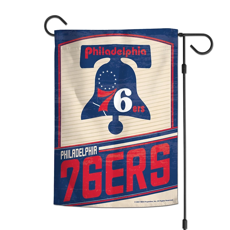 WinCraft Philadelphia 76ers 12" x 18" Hardwood Classics Double-Sided Garden Flag