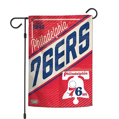 Drapeau de jardin double face WinCraft Philadelphia 76ers 12" x 18" Hardwood Classics