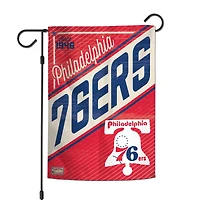 Drapeau de jardin double face WinCraft Philadelphia 76ers 12" x 18" Hardwood Classics