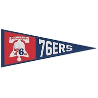 WinCraft Philadelphia 76ers Fanion avec logo rétro 13" x 32"