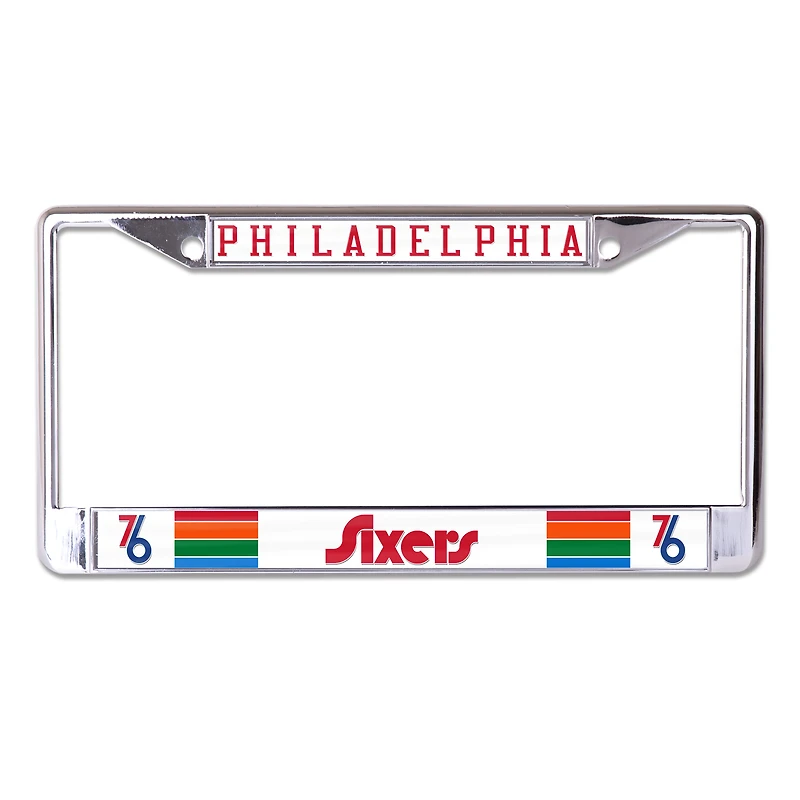 Cadre de plaque d'immatriculation en métal découpé au laser WinCraft Philadelphia 76ers 2024/25 City Edition