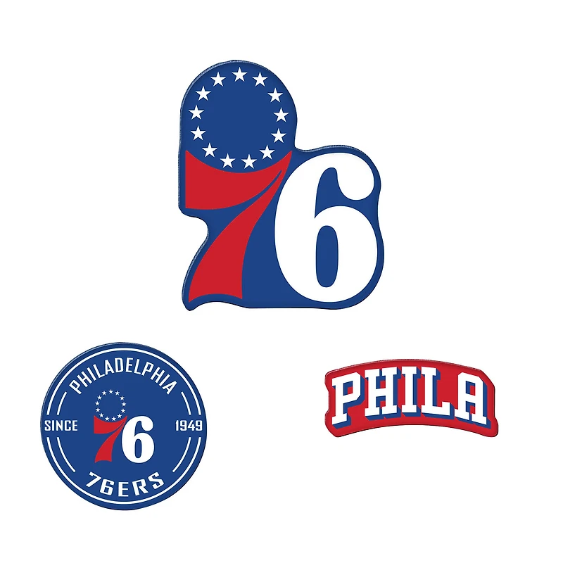 WinCraft  Philadelphia 76ers 3-Pack Premium Fridge Magnet Set
