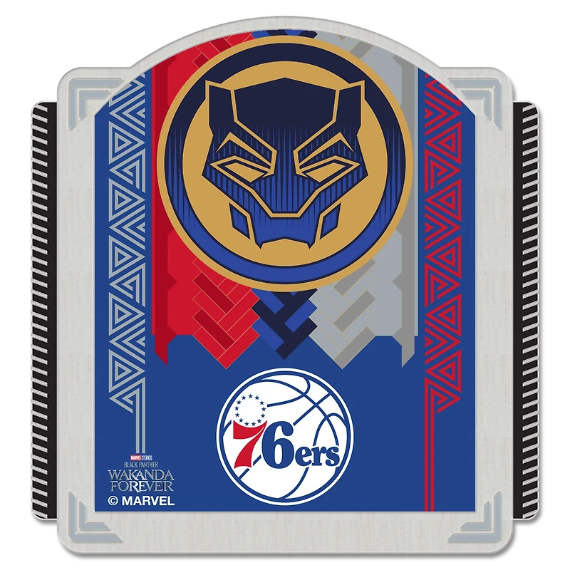 WinCraft Philadelphia 76ers Black Panther 2 Pin de collection de cartes à bijoux