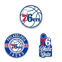 Ensemble de trois broches de pin WinCraft Philadelphia 76ers