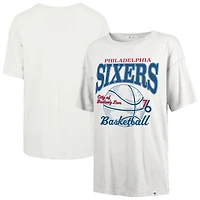 T-shirt blanc pour femme '47 Philadelphia 76ers City Edition Down Court Sadie