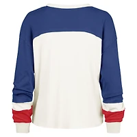 T-shirt à manches longues raglan '47 Cream Philadelphia 76ers pour femme