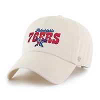 Women's '47 Natural Philadelphia 76ers Bow Stack Clean Up Adjustable Hat