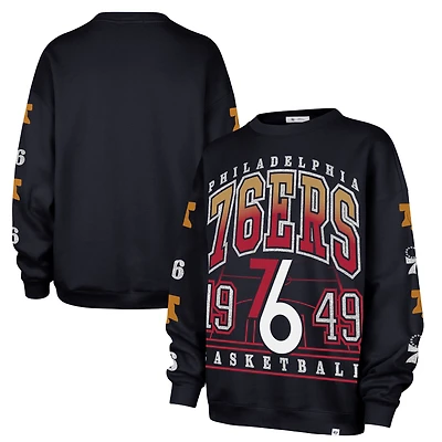 Women's '47  Navy Philadelphia 76ers 2025/26 City Edition Go Big Oversized Sweatshirt