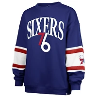 Women's '47 Royal Philadelphia 76ers 2024/25 City Edition Steadfast Paneled Pullover Sweatshirt