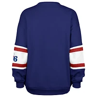Women's '47 Royal Philadelphia 76ers 2024/25 City Edition Steadfast Paneled Pullover Sweatshirt