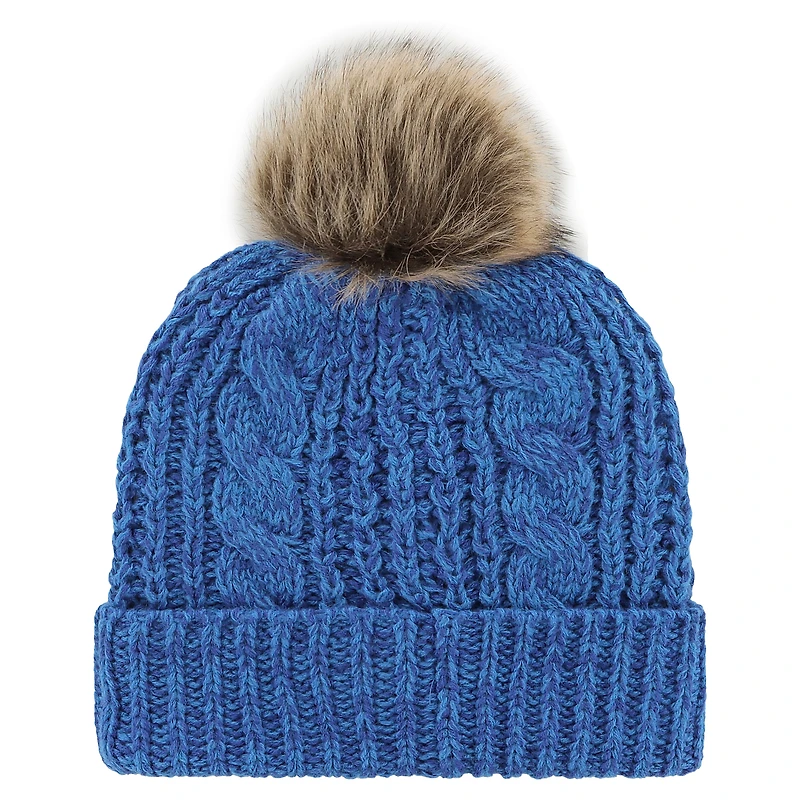 Bonnet en tricot à revers Meeko '47 Royal Philadelphia 76ers pour femmes avec pompon