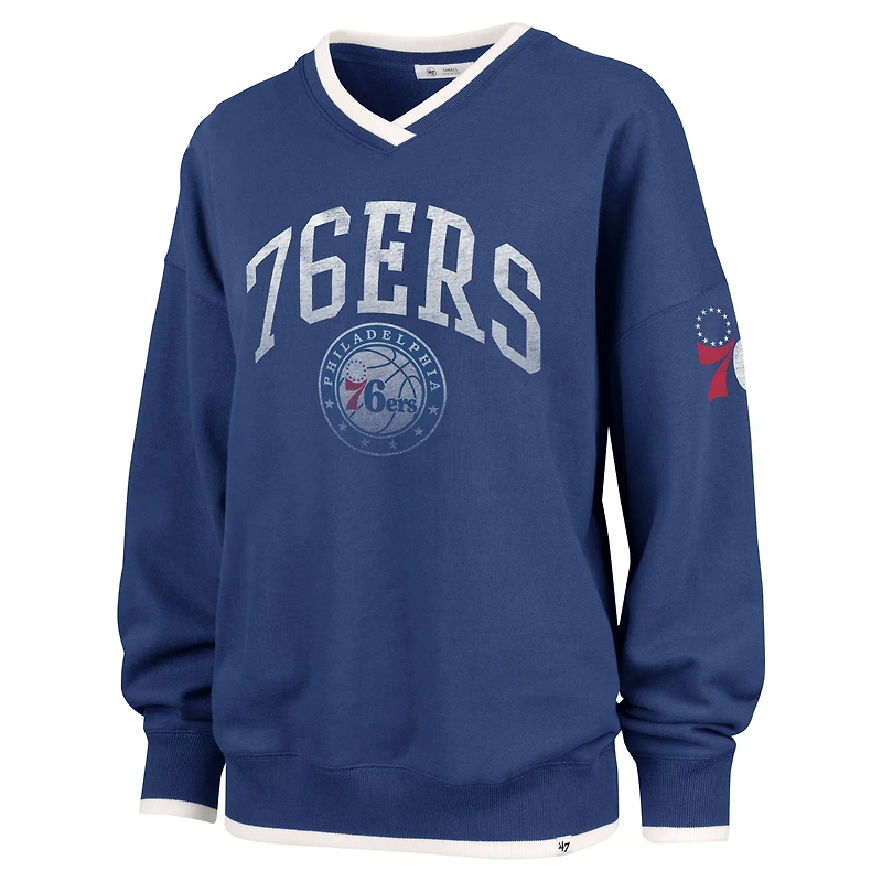 Sweat-shirt oversize '47 Royal Philadelphia 76ers Rise Wax Pack Daze '80s pour femme