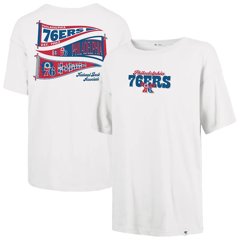T-shirt Sadie blanc '47 Philadelphia 76ers pour femmes