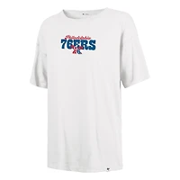 Women's '47 White Philadelphia 76ers Bow and Banner Sadie T-Shirt