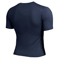 T-shirt court ajusté doux au toucher Champion bleu marine pour femme, Philadelphia 76ers