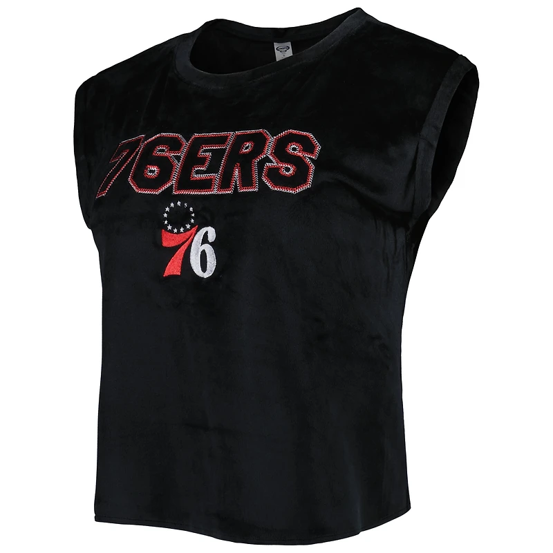 Women's Concepts Sport Black Philadelphia 76ers Intermission Top & Shorts Sleep Set