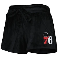 Ensemble de nuit Concepts Sport noir pour femme avec haut et short Intermission des Philadelphia 76ers