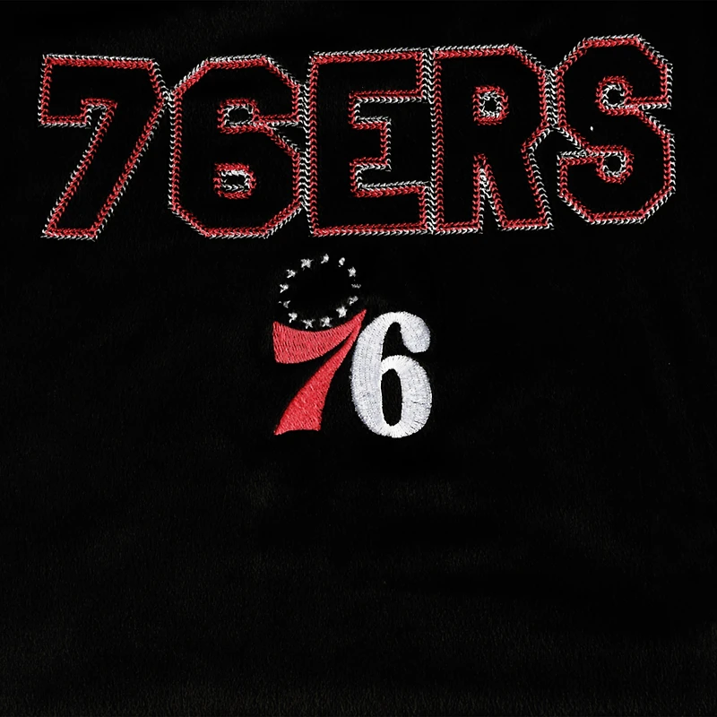 Ensemble de nuit Concepts Sport noir pour femme avec haut et short Intermission des Philadelphia 76ers
