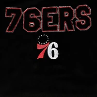 Ensemble de nuit Concepts Sport noir pour femme avec haut et short Intermission des Philadelphia 76ers
