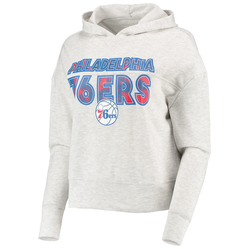 Concepts Sport Cream Philadelphia 76ers Crossfield Sweat à capuche manches longues et short Ensemble de nuit