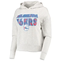 Concepts Sport Cream Philadelphia 76ers Crossfield Sweat à capuche manches longues et short Ensemble de nuit