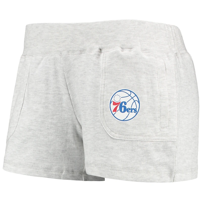 Concepts Sport Cream Philadelphia 76ers Crossfield Sweat à capuche manches longues et short Ensemble de nuit