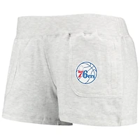 Concepts Sport Cream Philadelphia 76ers Crossfield Sweat à capuche manches longues et short Ensemble de nuit