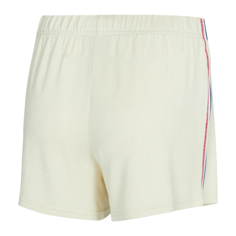 Women's Concepts Sport Cream Philadelphia 76ers Kaki Hacci Knit Long Sleeve Top & Shorts Set