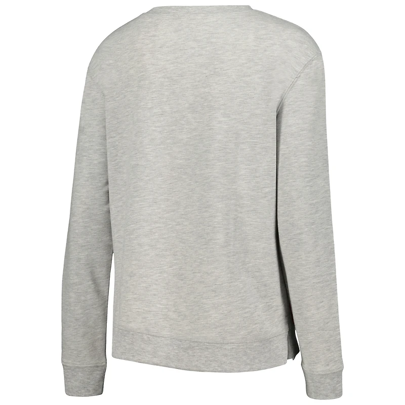 Ensemble de nuit avec t-shirt et short à manches longues Concepts Sport gris Philadelphia 76ers Cedar pour femmes