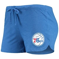 Women's Concepts Sport Heathered Royal/Heathered Red Philadelphia 76ers Raglan Long Sleeve Top & Shorts Sleep Set