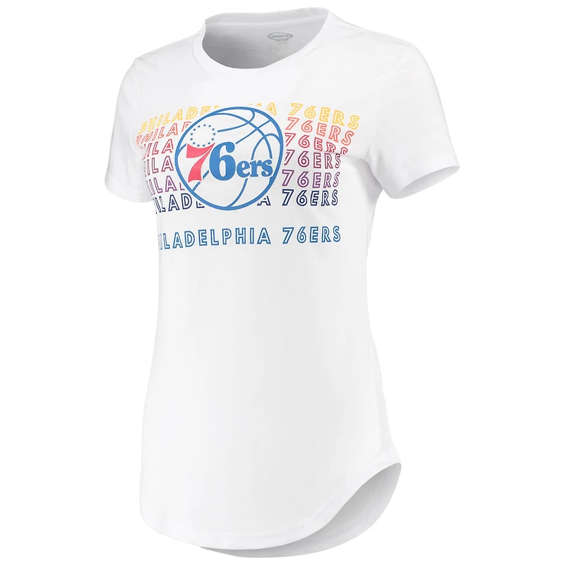 Ensemble t-shirt et legging Sonata des Philadelphia 76ers Concepts Sport pour femme, blanc/anthracite