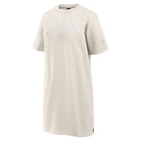 Women's Fanatics  Cream Philadelphia 76ers Elements Go Tri-Blend T-Shirt Dress