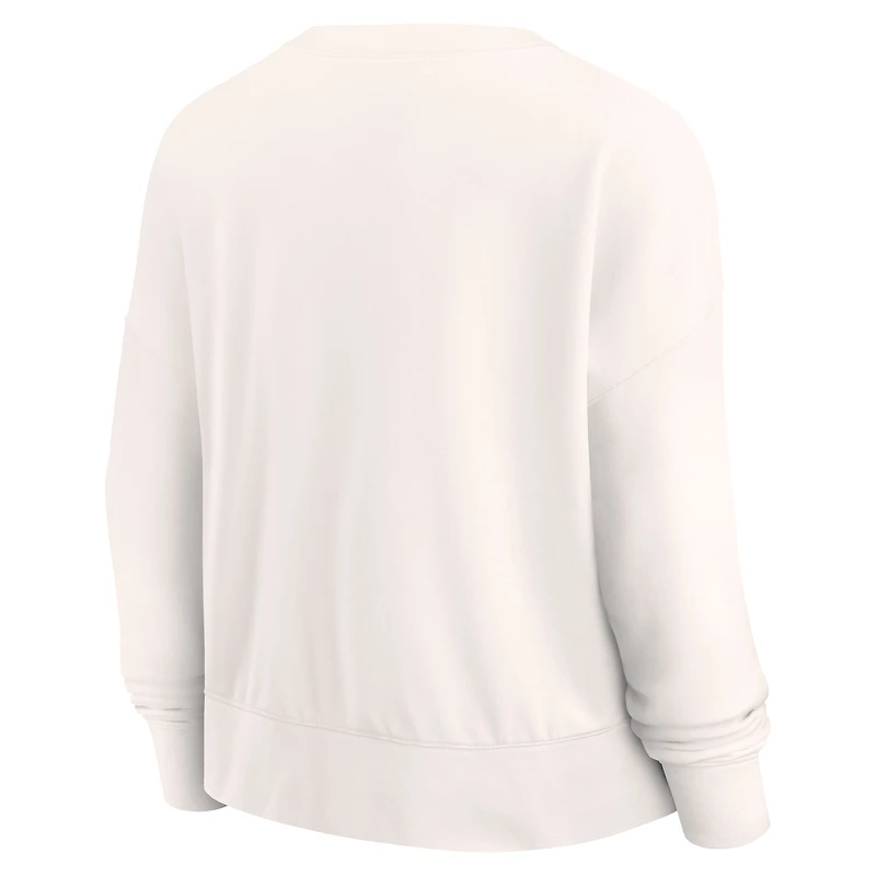 Sweat-shirt court blanc Philadelphia 76ers Fanatics pour femmes Close the Game