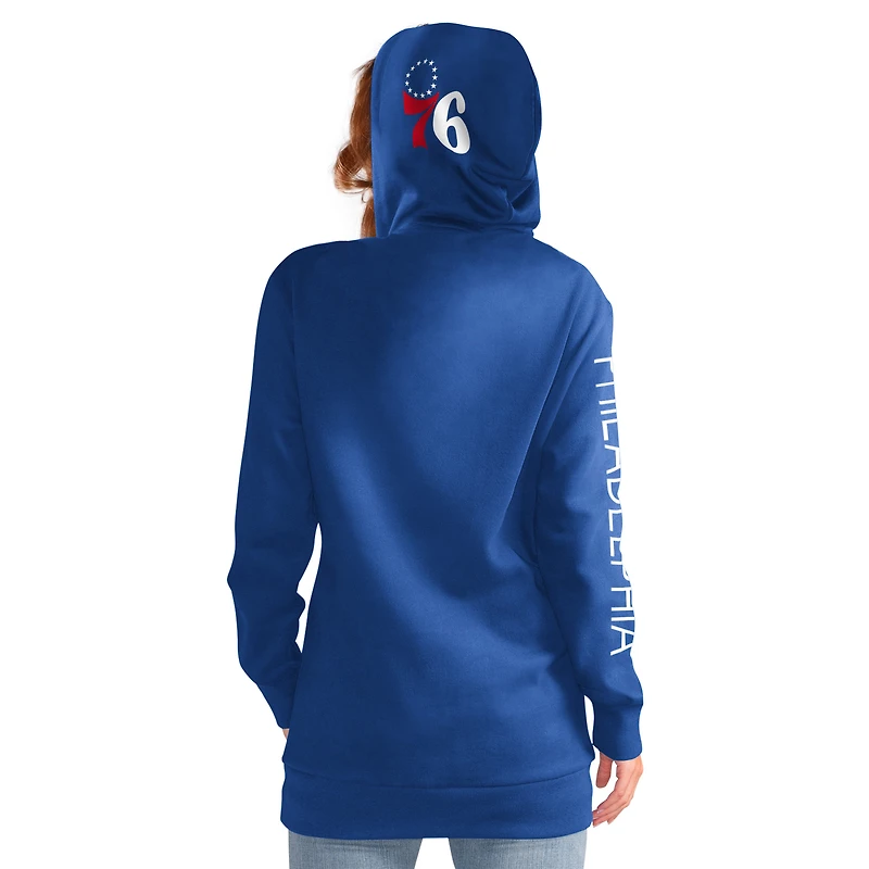 Sweat à capuche G-III 4Her Royal Philadelphia 76ers Base Coach pour femme par Carl Banks
