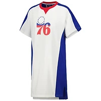 Women's G-III 4Her by Carl Banks White Philadelphia 76ers Free Throw T-Shirt Dress