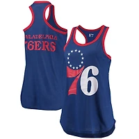 Débardeur à col rond et dos nageur G-III Sports by Carl Banks Royal Philadelphia 76ers Showdown pour femmes