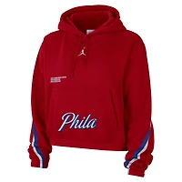 Sweat à capuche Jordan Brand Philadelphia 76ers Courtside Statement Edition pour femme, rouge