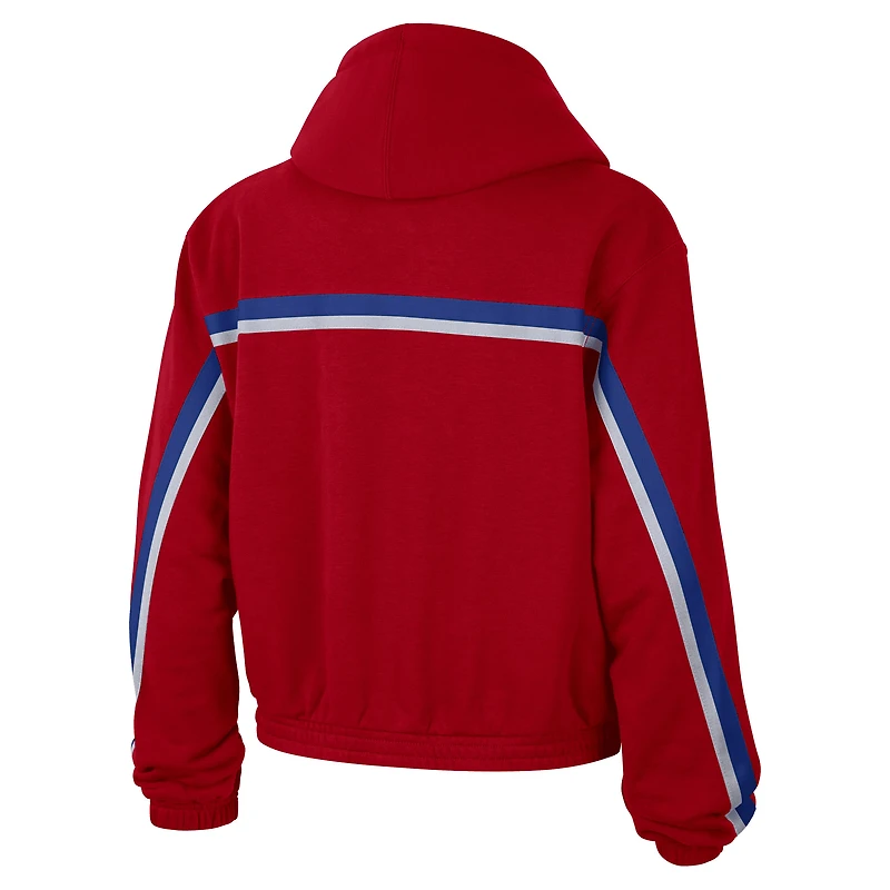 Sweat à capuche Jordan Brand Philadelphia 76ers Courtside Statement Edition pour femme, rouge