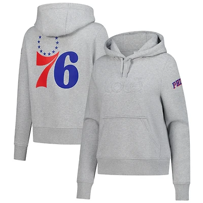 Women's Lolë  Gray Philadelphia 76ers Icon Pullover Hoodie