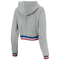 Ensemble pour femme Lusso Grey Philadelphia 76ers Maisie-Maggie Velour Raglan Sweat à capuche et pantalon de jogging