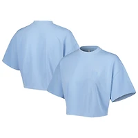 Women's Lusso Light Blue Philadelphia 76ers Nola Faded Tonal Cropped T-Shirt